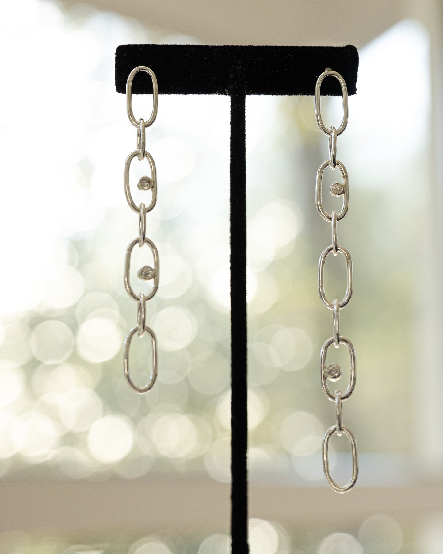 Asymmetric Earrings, Sterling Silver
