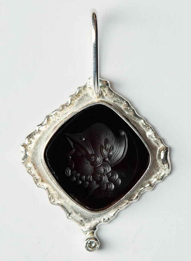 Intaglio Pendant, Sterling Silver