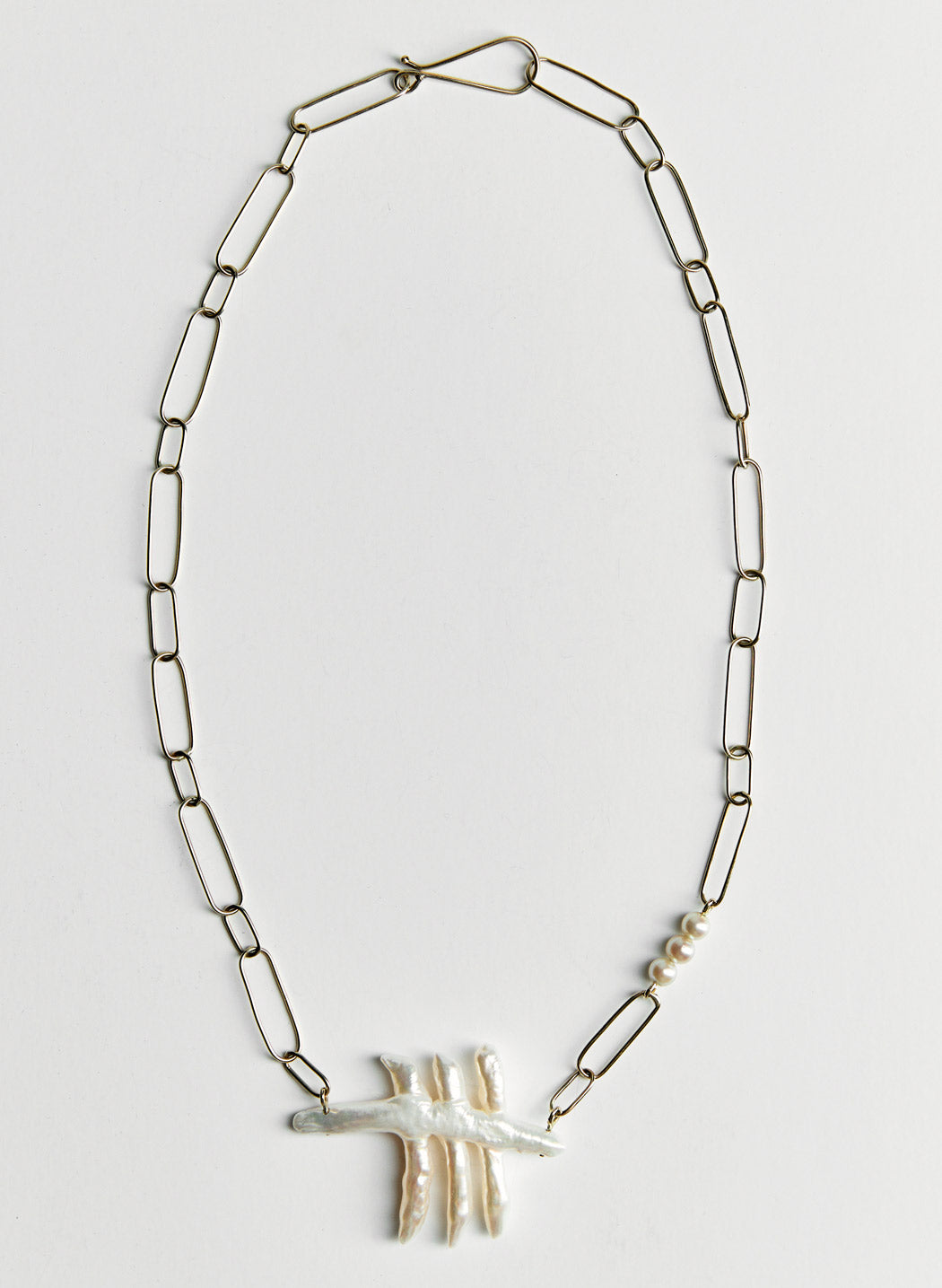 Baroque Pearl Necklace, 14k gold

